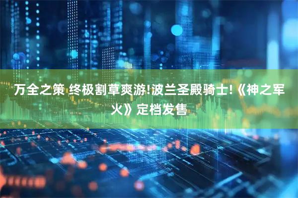 万全之策 终极割草爽游!波兰圣殿骑士!《神之军火》定档发售